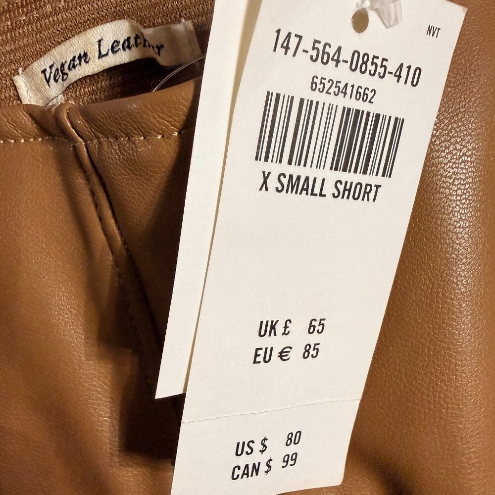 Vegan leather Abercrombie legging XS Short, NWT - Picture 4 of 4